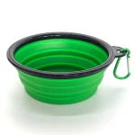 Factory Outdoor Camping 350ml Portable Puppy Food Container Foldable Custom Travel Silicone Collapsible Pet Bowl Feeder