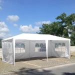 10x20FT Metal Canopy Tent Gazebo Outdoor Wedding Party with 6 Sidewalls Easy Setup