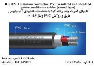 0.6/1kV Aluminum conductor, PVC insulated and sheathed power multi-core cables (round type)