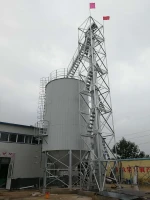hopper bottom grain storage silo