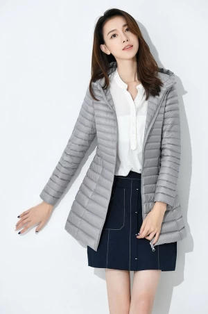 Light down jacket women's long fashion slim winter coat Factory Outlets