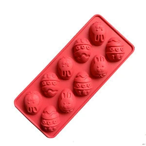 10 holes Easter egg and rabbit silicone chocolate mould DIY cake tools silicone molds for cake decorating