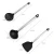 Import 10 piece black kitchen tools gadget silicone kitchen spatula stainless steel silicon utensils set with holder from China