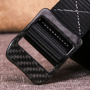 101# New Arrival Carbon Fabric Buckle Nylon Weight Lifting Belt for Man