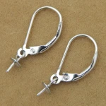10Pairs 925 Sterling Silver DIY Beadings Findings Earring Hooks Lever back Ear wire Fittings Components