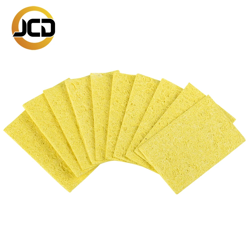10pcs/lot cleaner sponge soldering iron cleaning yellow sponge welding soldering iron tip cleaner Pads tools top quality 55*37mm