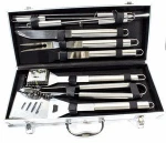 10Piece Stainless Steel BBQ Accessories and BBQ tools