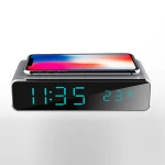 10W Fast Qi Wireless Charger with LED Digital Display Alarm Clock