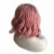 Import 12 Inches Short Bob Natural Black Ombre Dark Pink Color Wavy Heat Resistant Korea Synthetic Fiber Hair Lace Front Wigs from China