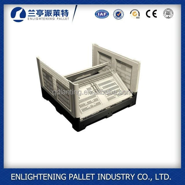 1200x1000x810mm hdpe made foldable plastic box pallet for fruit and vegetables
