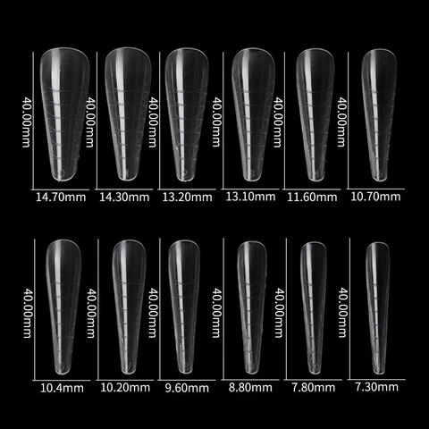 120Pcs/Box Quick Building Mold Nail Tips Dual Form False Nails Clear Manicure Tools for Extension Gel Nail Art