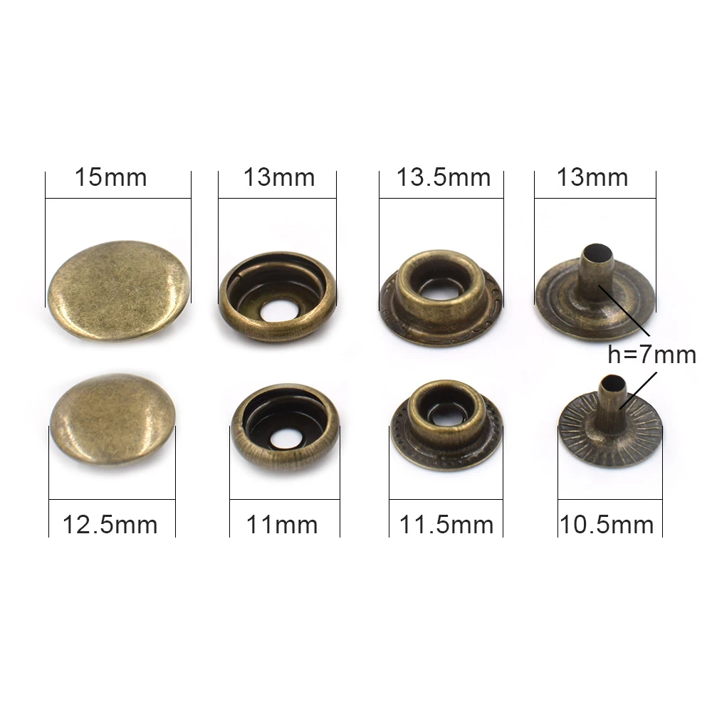 12.5mm 15mm Hand pressure snap etainer molds Dies Button moulds Rivets Eyelet Nailing tools Press machine Metal snaps