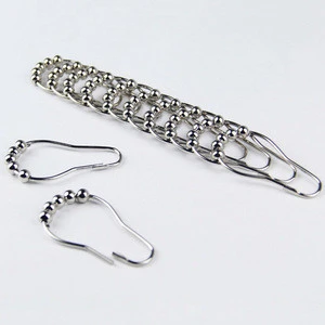 12pcs/set Practical Stainless Steel Bath Rollerball Shower Curtain Hooks Glide Rings Convenient Home Bathroom Accessories J-R156