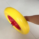 14 inch Solid Flat Free PU foam filled Rubber Wheelbarrow Wheel 3.50-8 Hot Sale Products