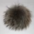 Import 14cm stylish baby blue raccoon fur pompon dyed colors real raccoon fur balls super large animal fur pom pom from China