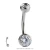 Import 14g ASTM F136  Titanium  Bezel Gemmed Navel Belly Buttun Ring Body Piercing Jewelry  Wholesale from China