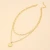 Import 14K Real Gold Plated Paperclip Chain Necklace Cute Hexagon Letter Pendant Initial Choker Necklace Gold Layered Necklaces from China