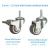 Import 1.5/2Inch Swivel Industrial Trolley TPE Adjustable Desk Chair Caster Wheels With Brakes from China
