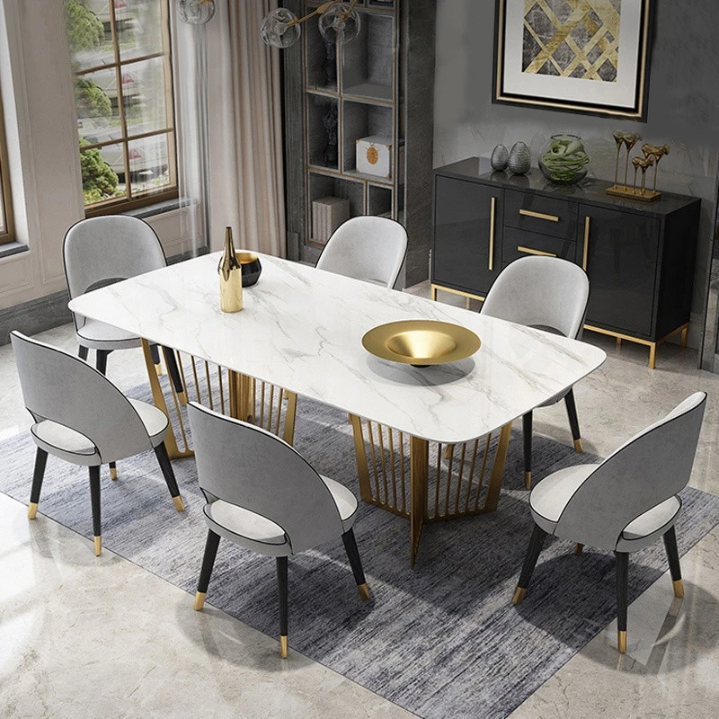 1.6m/1.8m/2.0m/2.2m Modern style Dinning Room Furniture Mable top Dining Table