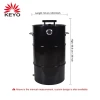 18 Inch Smoker Meat Smoker 3 Layer Vertical Charcoal Bbq Grill Barrel Smoker With Pit