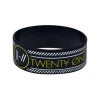 1PC New Design 1 Inch Wide Bracelet Twenty One Pilots Silicone Wristband with White Line Logo