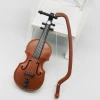 1PCS Music Instrument DIY 1/12 Dolls House Wooden Violin Plastic Mini Violin Dollhouse Crafts