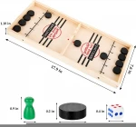 2 in 1 table Desktop Battle Fast Sling Puck Board Game & Flying Chess Wooden Hockey Table Game toys