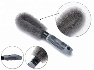 2 Pcs Steel and Alloy Wheel Cleaning Brush Rim Cleaner for Your Car, Motorcycle or Bicycle Tire Brush Washing Tool