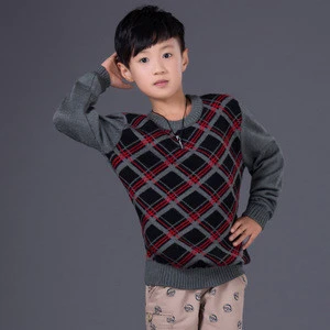 2014 latest Korea boys Autumn kids grey sweater