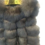 2016 Hot selling imitated sable fox fur vest for lady