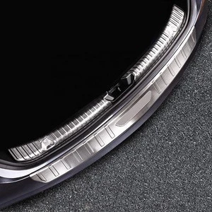 2018-for Tesla Model 3 Car Stainless Steel Rear Boot Trunk Inner &amp; Outer Bumper Protector Guard Sill Plate Cover 3PCS