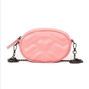 2018 Hottest New Design Ladies Quilted Waist Bags Pastel Color Heart Design Crossbody Bags