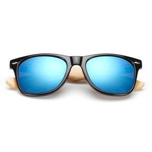 2018 premium quality custom logo bamboo polarized sunglasses