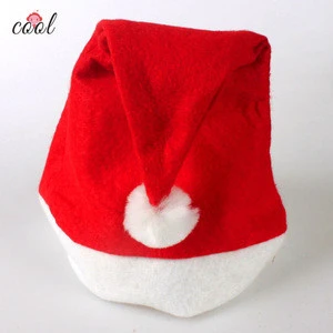2018 red  non woven christmas party xmas hat for children and adult