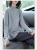 Import 2019 most popular slash neck pullover casual knitted grey stripe girls sweater from China