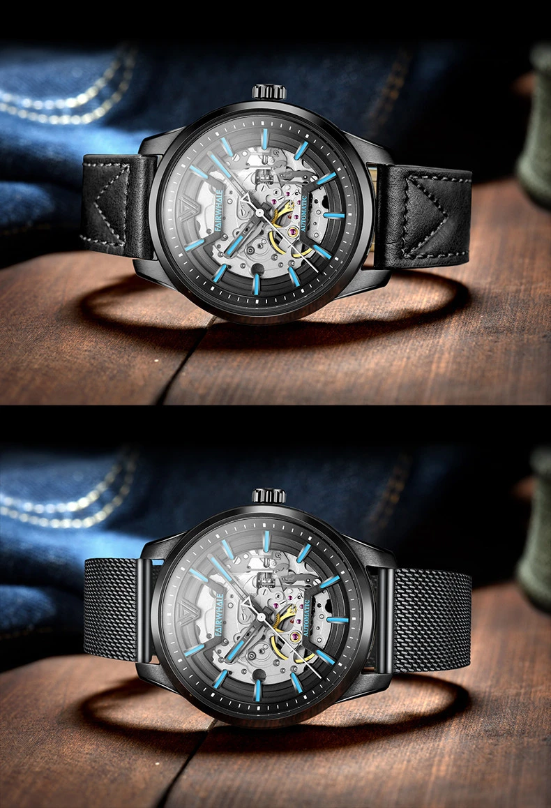 2019 new luxury high quality perspective window automatic mechanical watch  men&#39;s wristwatch