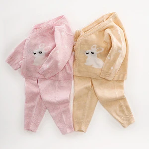 2019 new spring and autumn baby rabbit cartoon color cotton sweater