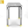 201Stainless steel base bar stool 46cm high kitchen stainless steel dining chair