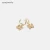 Import 2020 fashion jewelry 18k gold plated cubic zirconia brass drop earrings butterfly earrings from China