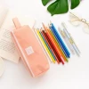2020 high fashion canvas pencil bag for students colorful pencil case with zipper canvas stationery bag for school