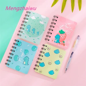 2020 japanese school supplies kids stationery gift cartoon dinosaur design cheap bulk notebooks cheapest spiral small notepad
