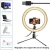 Import 2020 New Arrival Dimmable RGB Photographic Light 20 color  Led 10inch Ring Light With 19cm Tripod For Youtube from China