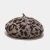 Import 2020 New style hot sell fashion cony hair girl berets for women with leopard print from China