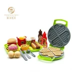 2020 plastic trending children preschool French fries egg tarts ham bread meal food kids pretend play set plastic hamburger toy