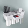 2020 PP Plastic Wall-mounted Toothbrush Holder Automatic Toothpaste Dispenser unique Toothbrush Holder Suit