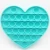 Import 2021 Amazon hot sale heart shape silicone anxiety relief stress toy push pop bubble fidget sensory toy from China