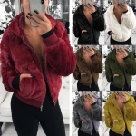 2021 autumn and winter new fleece sweater hooded coat imitation mink fur fox fur coat womens short coat custom wholesale