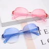 2021 fashion UV 400 eye protection one-piece glasses colorful PC sunglasses sun glasses
