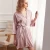 Import 2021 hot sale satin glossy bathrobe for elegant mature women sexy lingerie robe from China