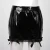 Import 2021 Lace Trim Patent Leather Miniskirt Clubwear Gothic Party Stage Costume Bowknot Pencil Leather Skirt from China